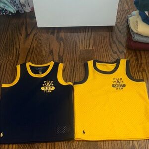 Polo by Ralph Lauren Yellow and Blue Tank Top